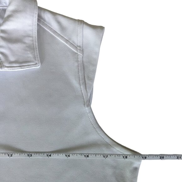 ⛳ N VO  Nikki Sleeveless Golf Polo - White - Medium - EUC ⛳ - Picture 4 of 8